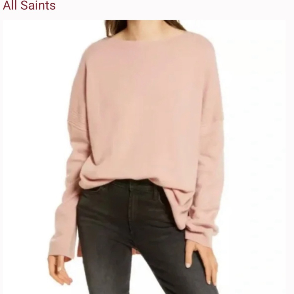 All Saints Cashmere Sweater small blush pink